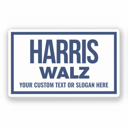 Creëer Your Own Harris Walz 2024 Sticker (Voorkant)
