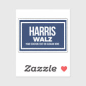 Creëer Your Own Harris Walz 2024 Sticker (Vel)