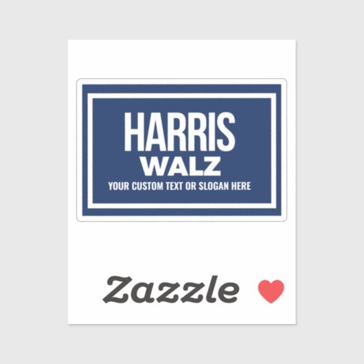 Creëer Your Own Harris Walz 2024 Sticker (Vel)