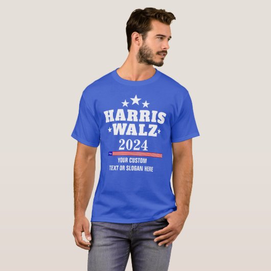 Creëer Your Own Harris Walz 2024 T-shirt (Voorkant volledig)