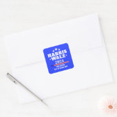 Creëer Your Own Harris Walz 2024 Vierkante Sticker (Envelop)