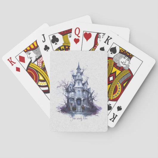 Creëer Your Own Haunted Castle Pokerkaarten (Achterkant)
