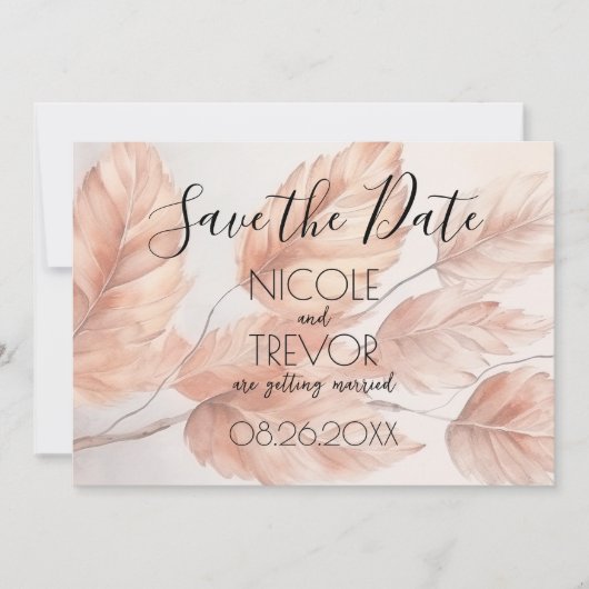 Creëer Your Own - Herfstbladeren Save The Date (Voorkant)