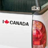 Creëer Your Own I Love Canada Maple Leaf Bumpersticker (Op Truck)