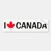 Creëer Your Own I Love Canada Maple Leaf Bumpersticker (Voorkant)