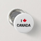 Creëer Your Own I Love Canada Maple Leaf Ronde Button 3,2 Cm (Voorkant /achterkant)