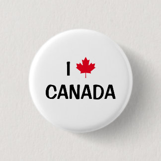 Creëer Your Own I Love Canada Maple Leaf Ronde Button 3,2 Cm