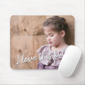 Creëer Your Own Ik hou van dit kind! Foto Mousepad Muismat (Met muis)