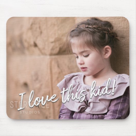 Creëer Your Own Ik hou van dit kind! Foto Mousepad Muismat (Voorkant)
