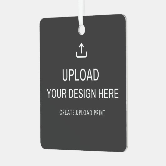 Creëer Your Own L Upload hier uw ontwerp Metalen Ornament (Voorkant links)