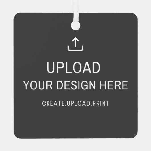 Creëer Your Own L Upload hier uw ontwerp Metalen Ornament (Achterkant)