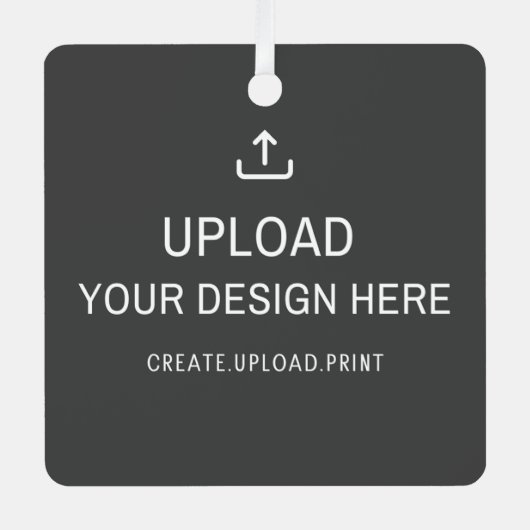 Creëer Your Own L Upload hier uw ontwerp Metalen Ornament (Voorkant)