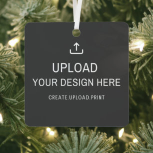 Creëer Your Own L Upload hier uw ontwerp Metalen Ornament