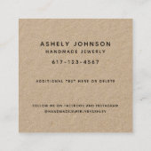 Creëer Your Own Laurel Leaves Greenery Vierkante Visitekaartje (Achterkant)