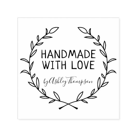 Creëer Your Own Laurel Wreath Greenery Zelfinktende Stempel (Design)