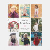 Creëer Your Own Love You Grootouder Fotocollage Fleece Deken (Voorkant)