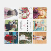 Creëer Your Own Love You Grootouder Fotocollage Fleece Deken (Voorkant (Horizontaal))