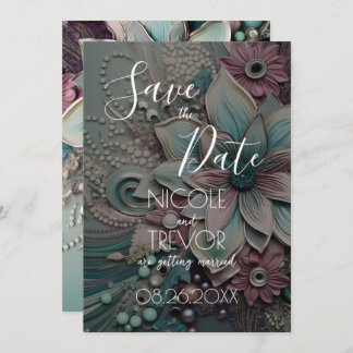 Creëer Your Own - Luxe Shabby Chic Papieren Bloeme Save The Date