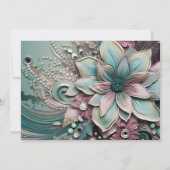 Creëer Your Own - Luxe Shabby Chic Papieren Bloeme Save The Date (Achterkant)