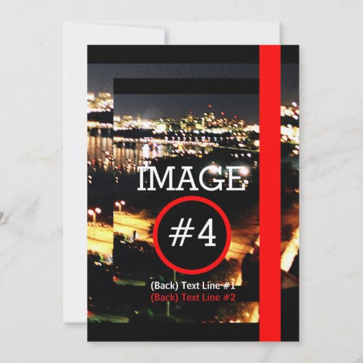 Creëer Your Own met 4 afbeeldingen en 12 regels te Kaart (Achterkant)