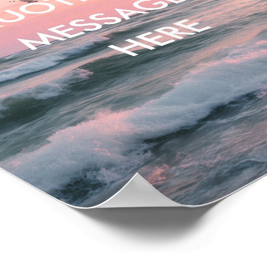 Creëer Your Own Motivatie - Ocean Sunset Quote Poster (Hoek)