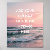 Creëer Your Own Motivatie - Ocean Sunset Quote Poster (Voorkant)