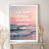 Creëer Your Own Motivatie - Ocean Sunset Quote Poster