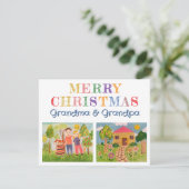 Creëer Your Own My Kind's Art Vrolijk Kerstfeest Feestdagenkaart (Staand voorkant)