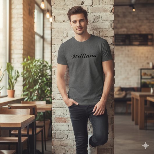 Creëer Your Own Name Basic T-shirt voor mannen