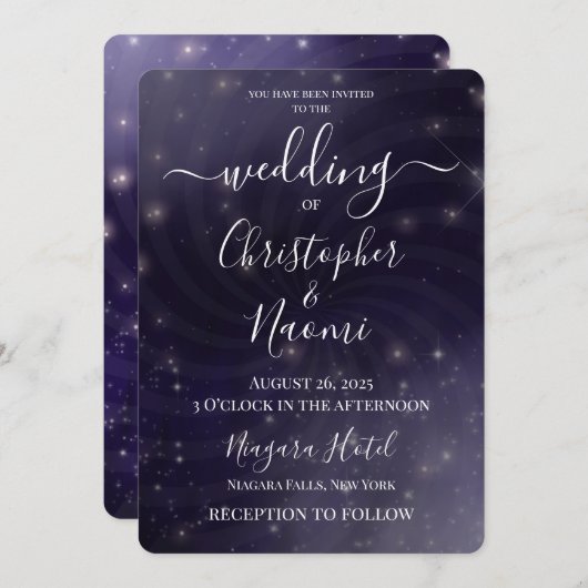 Creëer Your Own - Night Sky Swirl Kaart (Voorkant / Achterkant)