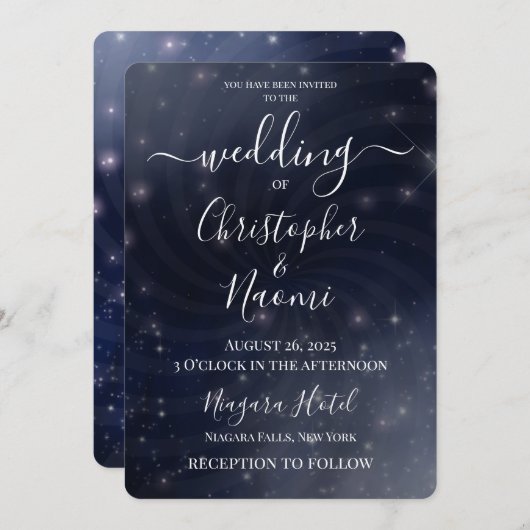 Creëer Your Own - Night Sky Swirl Kaart (Voorkant / Achterkant)