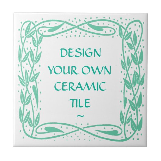Creëer Your Own Nouveau Garden Tile Tegeltje (Voorkant)