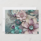 Creëer Your Own -  papieren bloemen Save The Date (Achterkant)