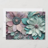 Creëer Your Own - Papieren Bloemen Save The Date (Achterkant)