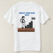 Creëer Your Own Path – Successtappen Grafisch T-sh T-shirt (Design achterkant)