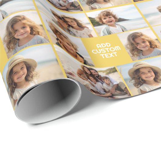 Creëer Your Own Photo Collage - 6 foto's met tekst Cadeaupapier (Rol Hoek)