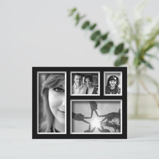 Creëer-Your-Own Photo Collage Briefkaart (Staand voorkant)