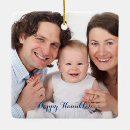 Creëer Your Own Photo Hanukkah Keramisch Ornament
