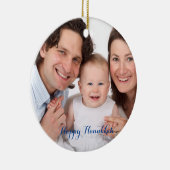 Creëer Your Own Photo Hanukkah Keramisch Ornament (Rechts)