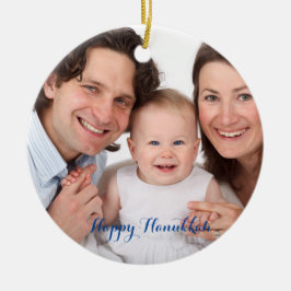 Creëer Your Own Photo Hanukkah Keramisch Ornament