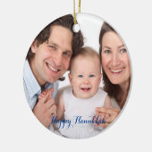 Creëer Your Own Photo Hanukkah Keramisch Ornament (Links)