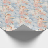 Creëer Your Own Pink Angels & Pink Roses Cadeaupapier (Hoek)