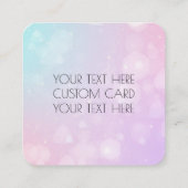 Creëer Your Own - Pink Blue Bokeh Dank je wel Informatiekaartje (Achterkant)