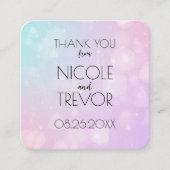 Creëer Your Own - Pink Blue Bokeh Dank je wel Informatiekaartje (Voorkant)