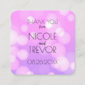 Creëer Your Own - Pink Bokeh Dank je wel Informatiekaartje (Voorkant)