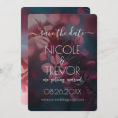 Creëer Your Own - Pink Flowers Blossoming Branch Save The Date (Voorkant / Achterkant)