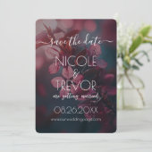 Creëer Your Own - Pink Flowers Blossoming Branch Save The Date (Staand voorkant)