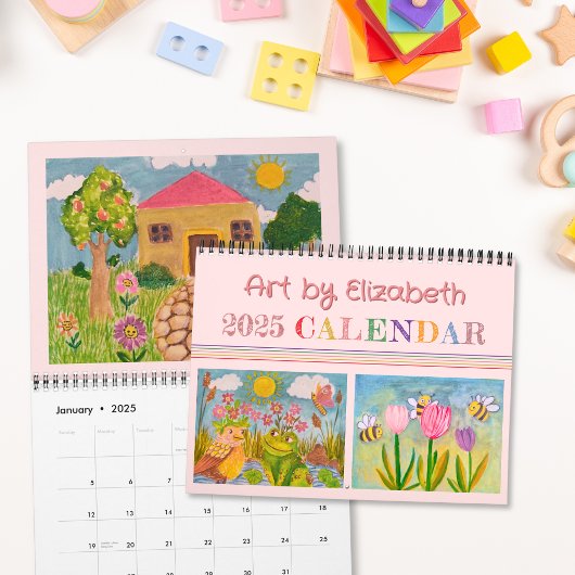 Creëer Your Own Pink My Kind's Kunstkalender 2025 Kalender