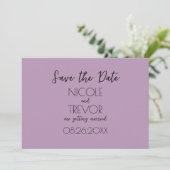 Creëer Your Own - Plain Light Mauve Minimalist Save The Date (Staand voorkant)