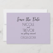 Creëer Your Own - Plain Light Paarse minimalist Save The Date (Voorkant)